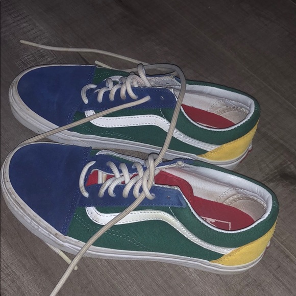 multicolor vans shoes